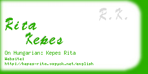 rita kepes business card